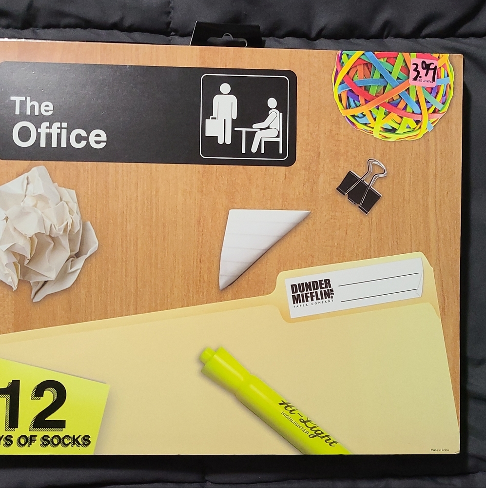 The office 12 days of socks NWT